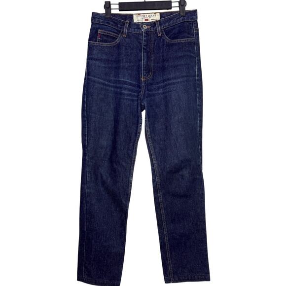 Guess Vintage Original Fit Classic Narrow Leg High Rise Denim Jean 29 Dark Wash - Picture 13 of 15